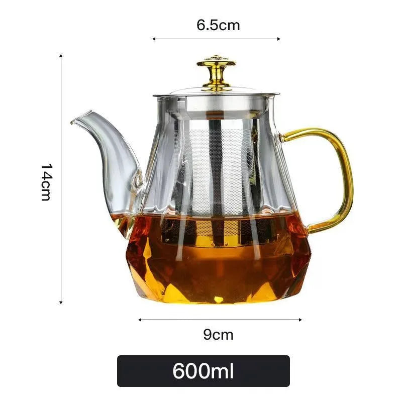 Diamond Glass Teapot