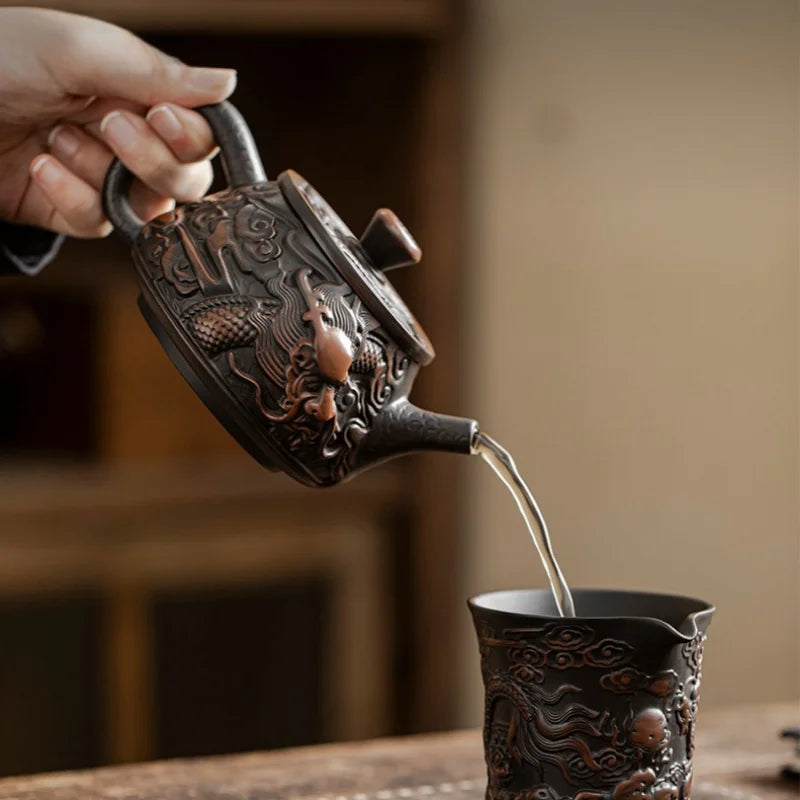 Handmade Yixing Dragon Teapot
