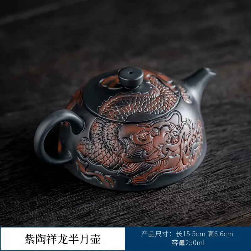 Purple Clay Ceramic Teapot