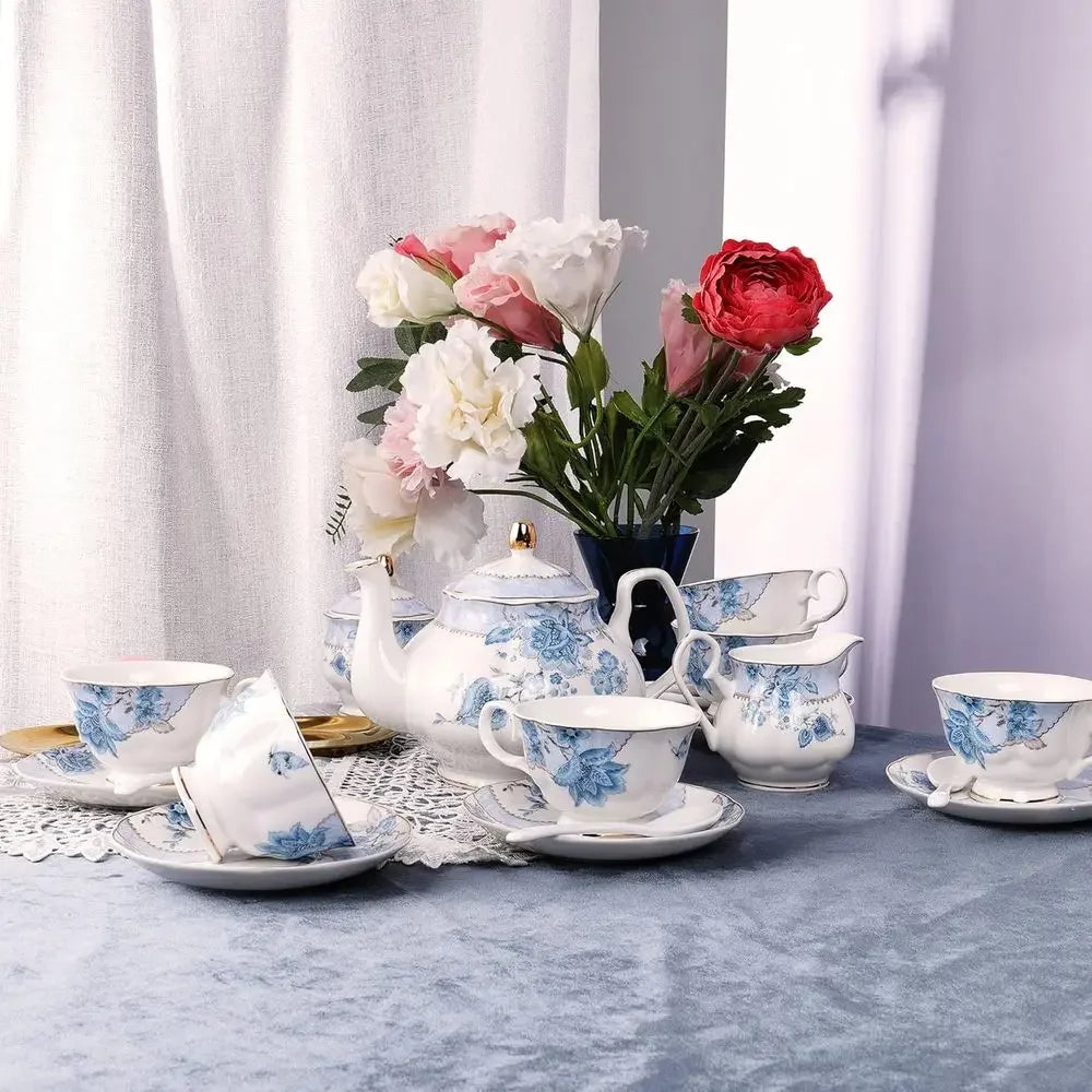 Blue Porcelain Tea Set