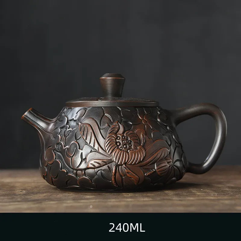Handmade Purple Clay Teapot