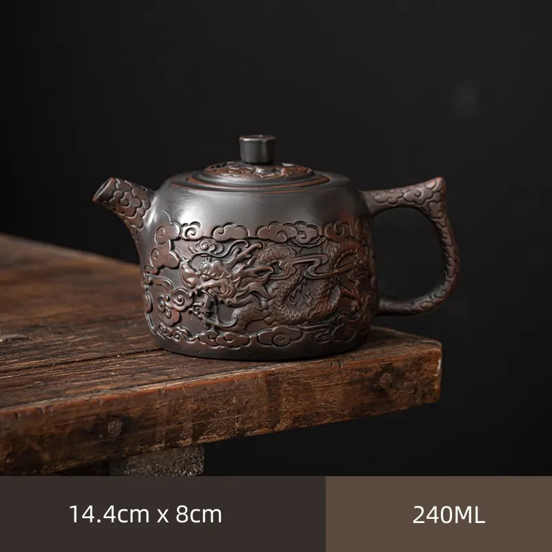 Handmade Purple Clay Teapot