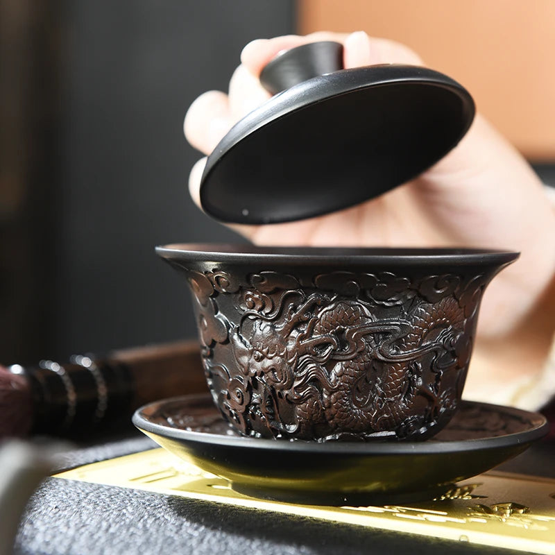 Handmade Purple Clay Teapot