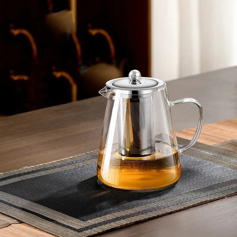 Glass Teapot with Stainless Steel Infuser