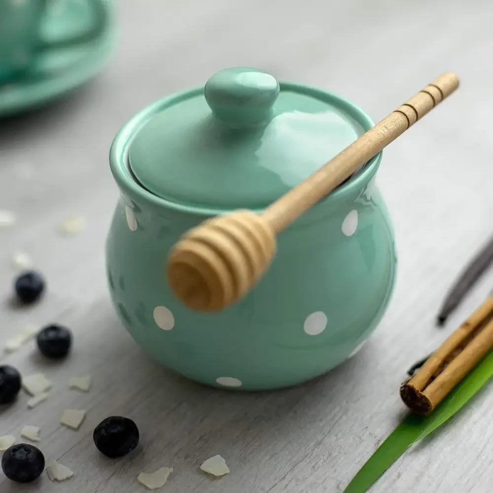 Handcrafted Teal Tea Set