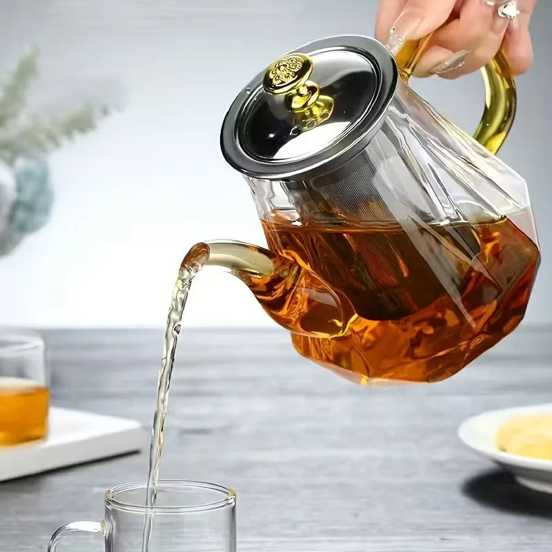 Diamond Glass Teapot