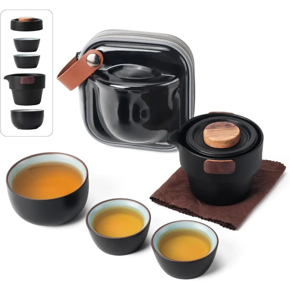 Portable Ceramic Travel Tea Set