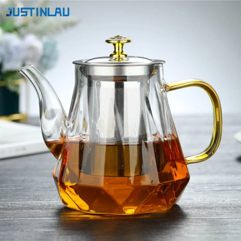 Diamond Glass Teapot
