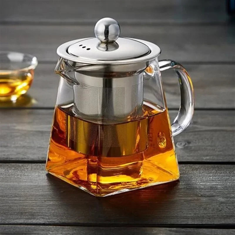 Heat Resistant Glass Teapot with Infuser