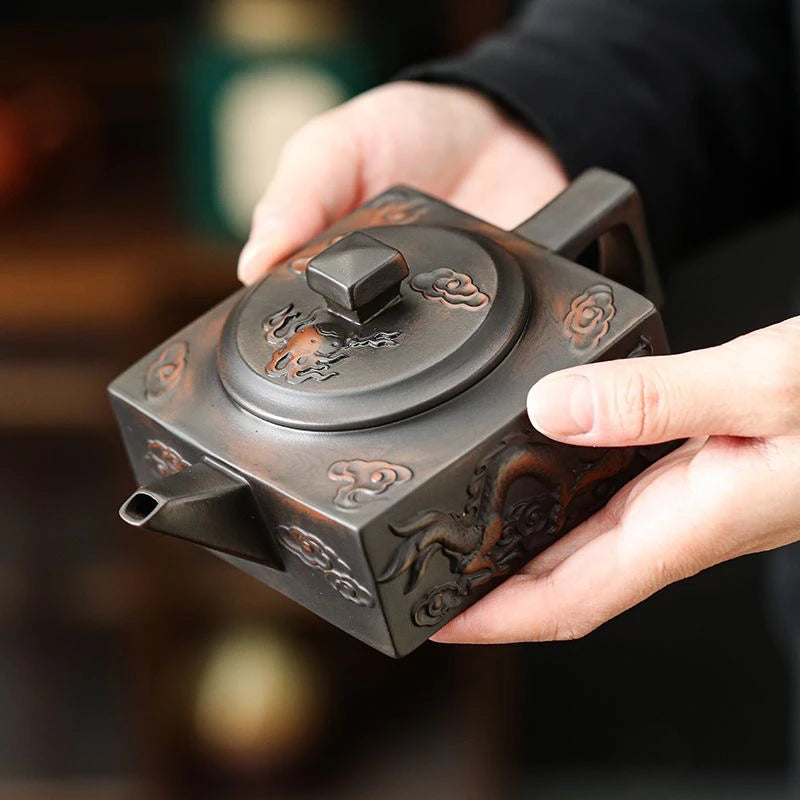 Vintage Purple Clay Teapot