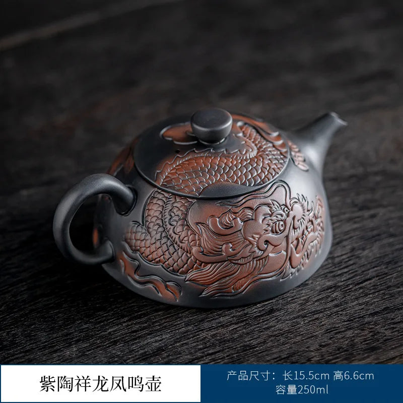 Purple Clay Ceramic Teapot