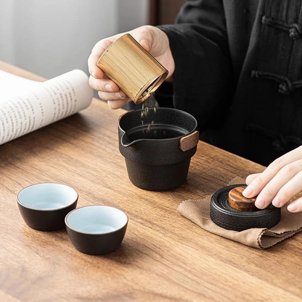Portable Ceramic Travel Tea Set
