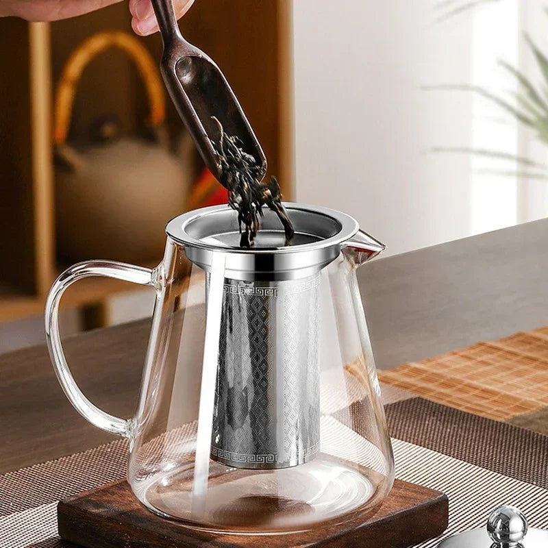 Glass Teapot with Stainless Steel Infuser