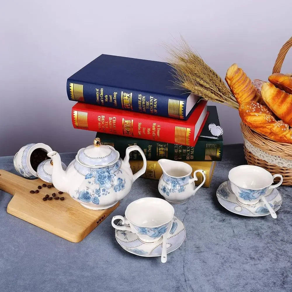 Blue Porcelain Tea Set