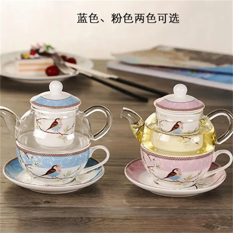 Glass Teapot with Porcelain Infuser