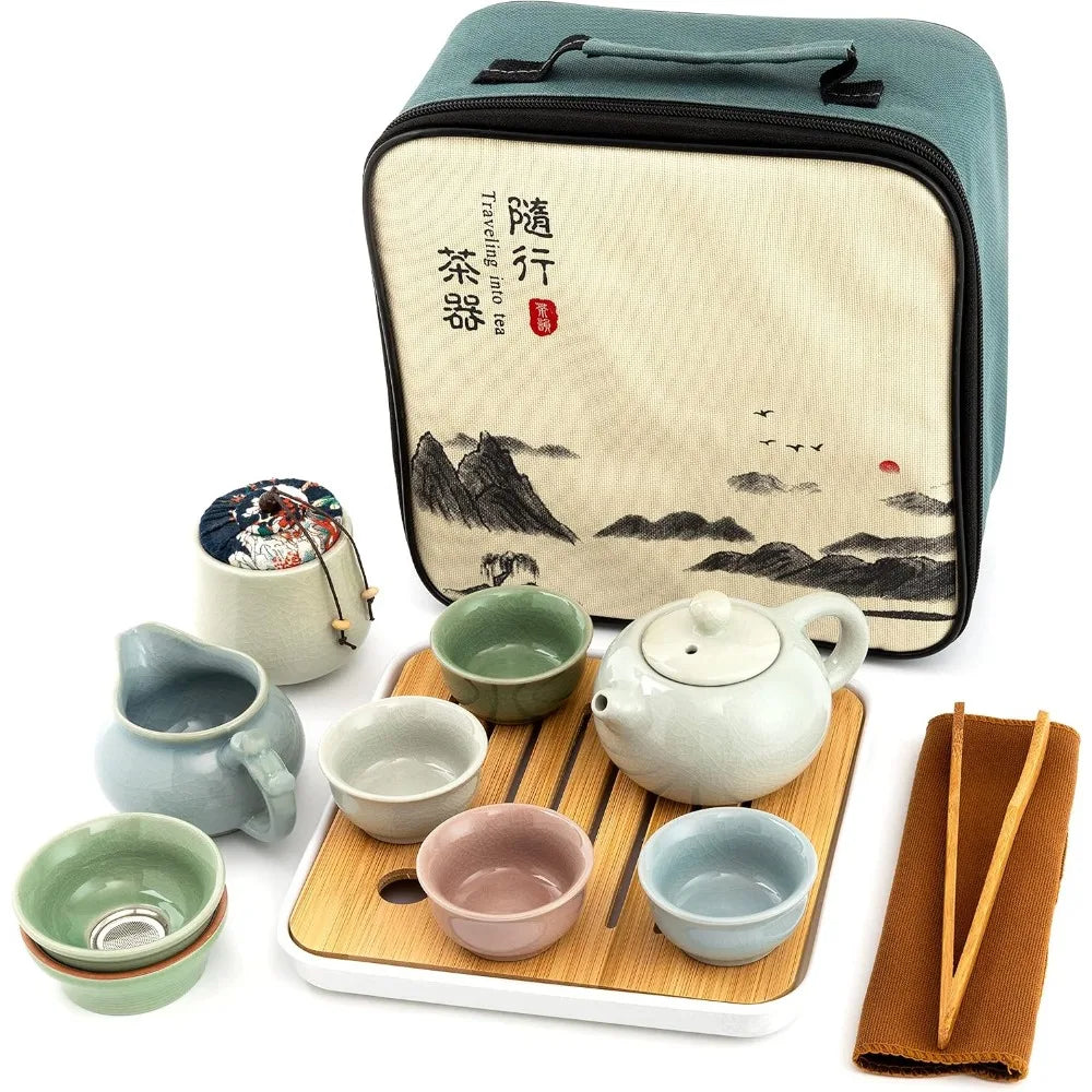 12-Piece Mini Travel Tea Set