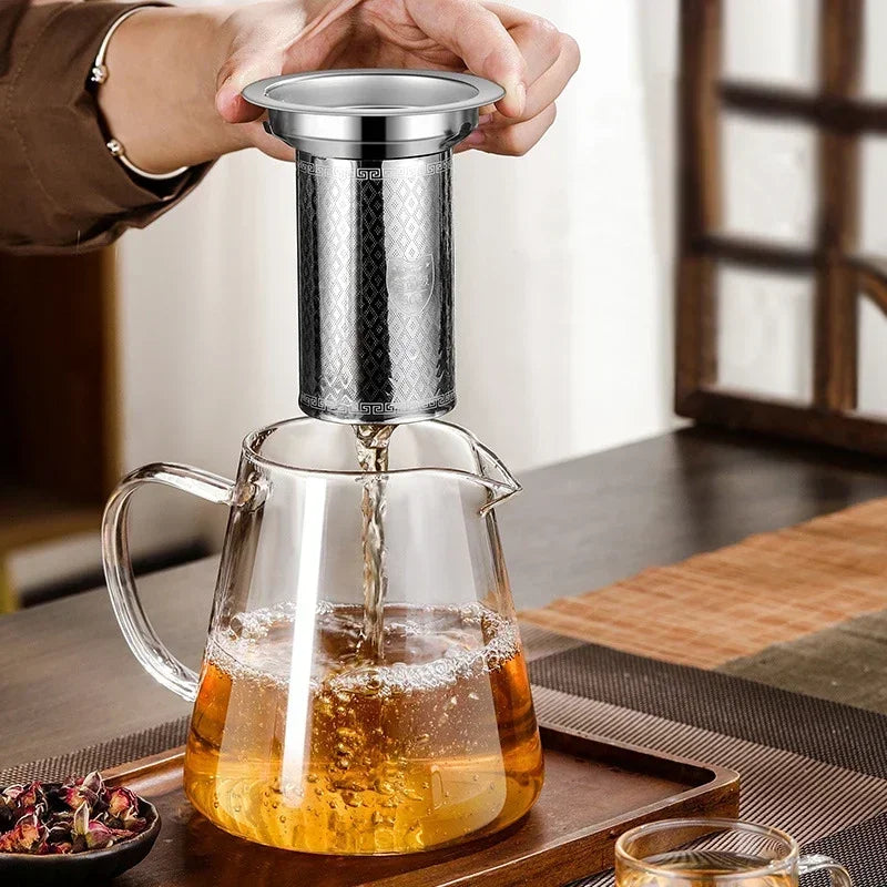 Glass Teapot with Stainless Steel Infuser