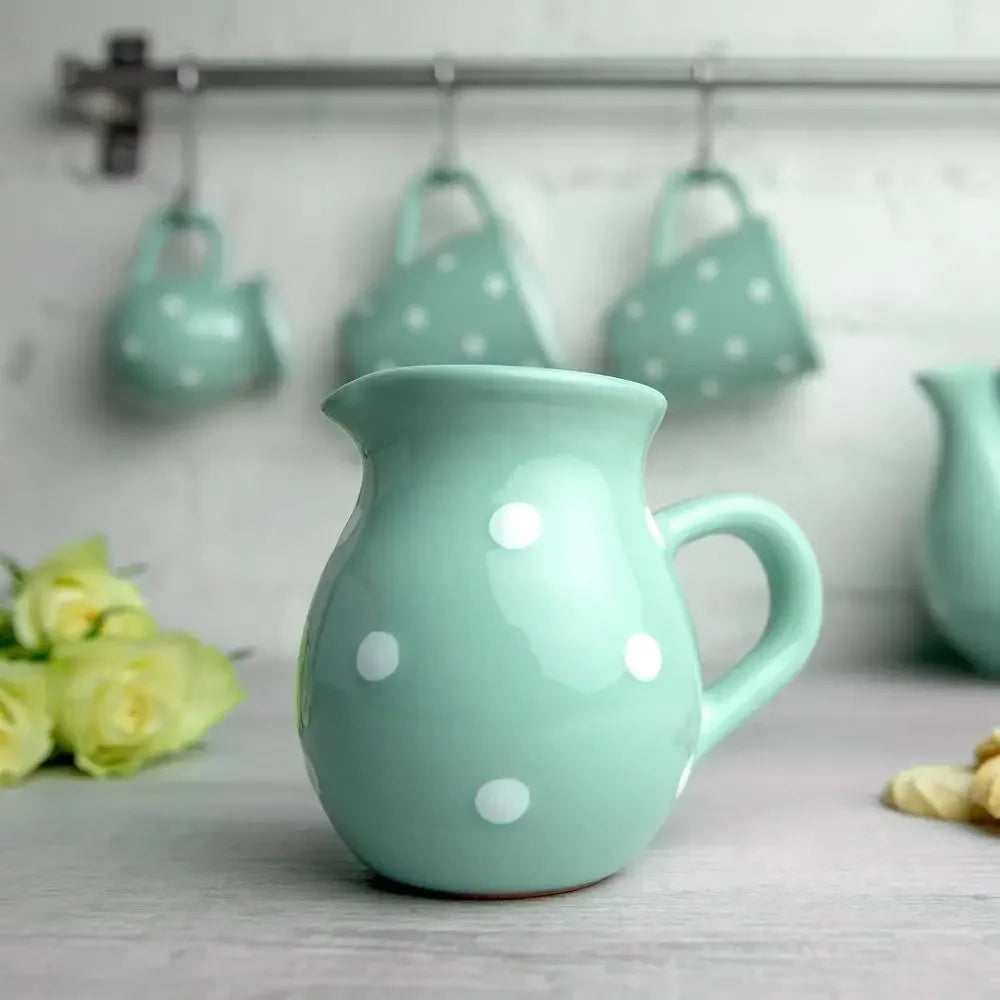 Handcrafted Teal Tea Set