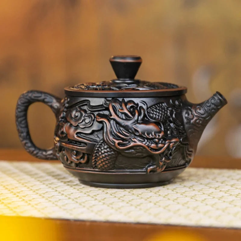 Vintage Purple Clay Teapot