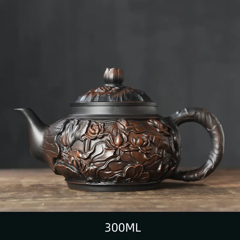 Handmade Purple Clay Teapot