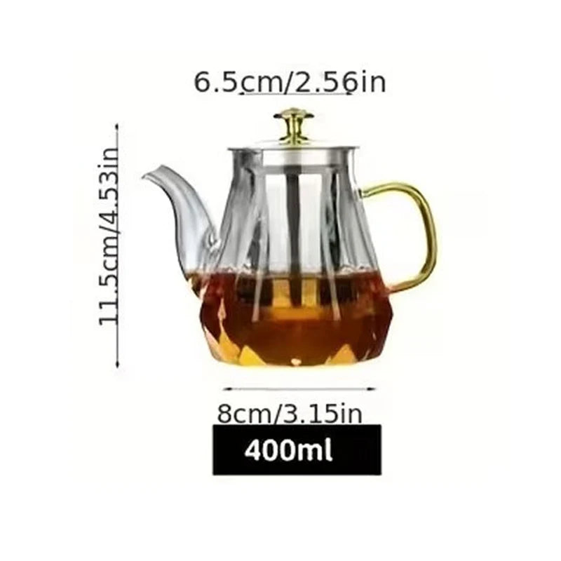 Diamond Glass Teapot