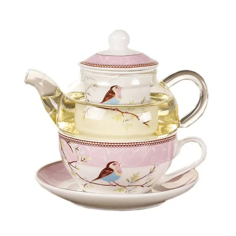 Glass Teapot with Porcelain Infuser