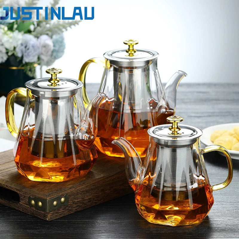 Diamond Glass Teapot