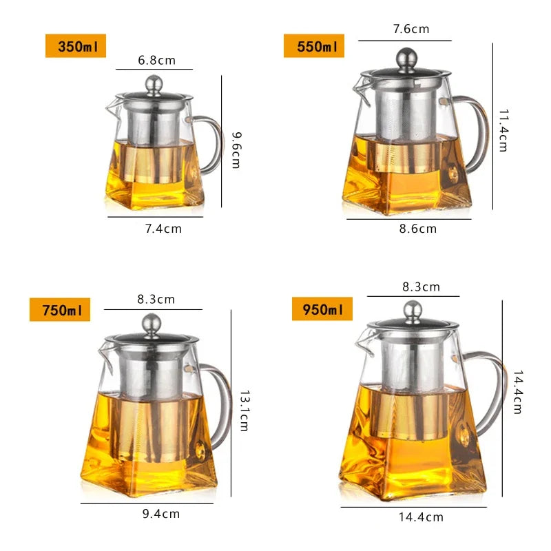 Heat Resistant Glass Teapot with Infuser