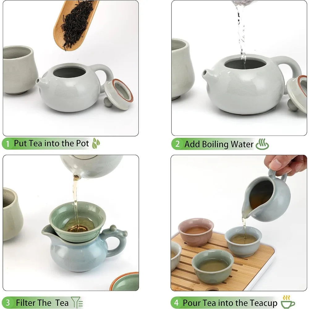 12-Piece Mini Travel Tea Set