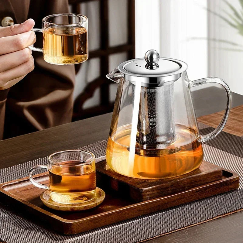 Glass Teapot with Stainless Steel Infuser