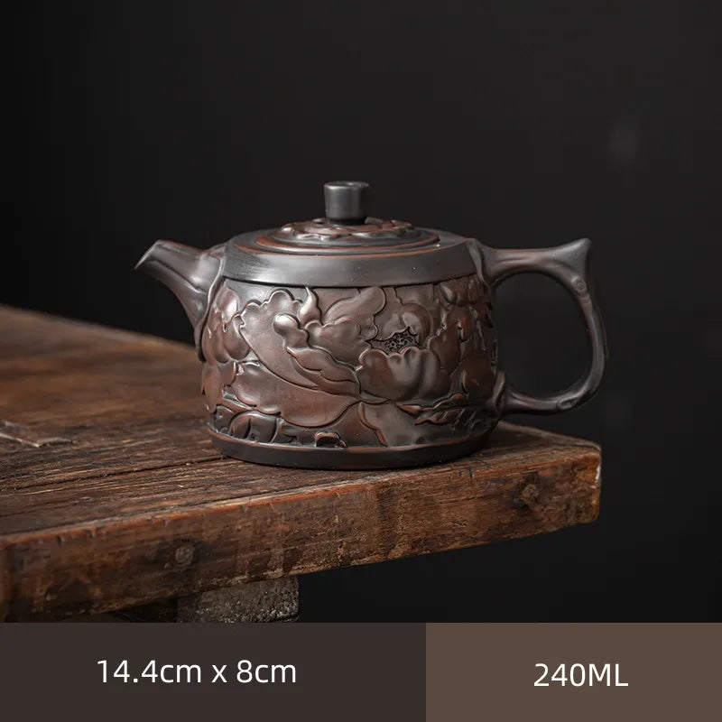 Handmade Purple Clay Teapot