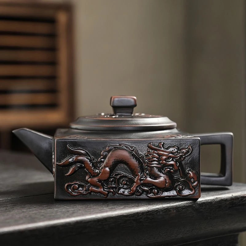 Vintage Purple Clay Teapot