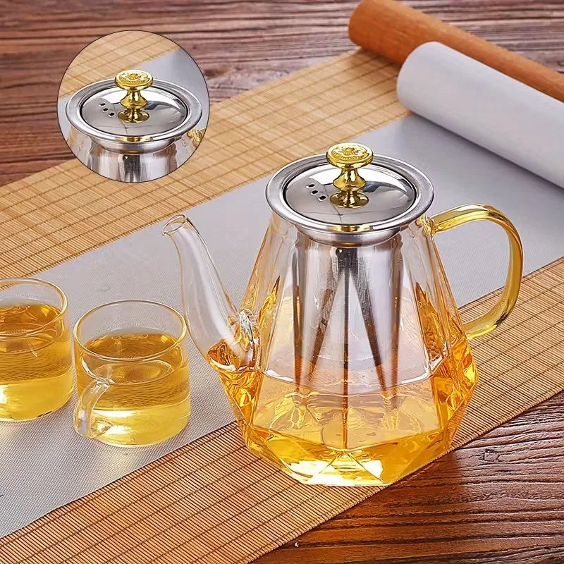 Diamond Glass Teapot