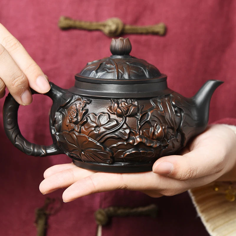 Handmade Purple Clay Teapot