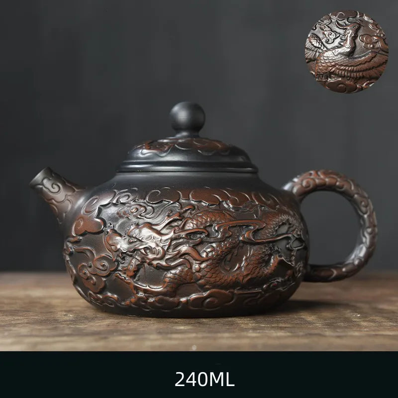 Handmade Purple Clay Teapot