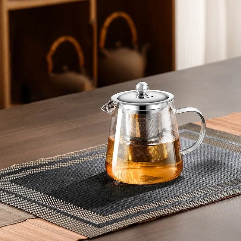 Glass Teapot with Stainless Steel Infuser