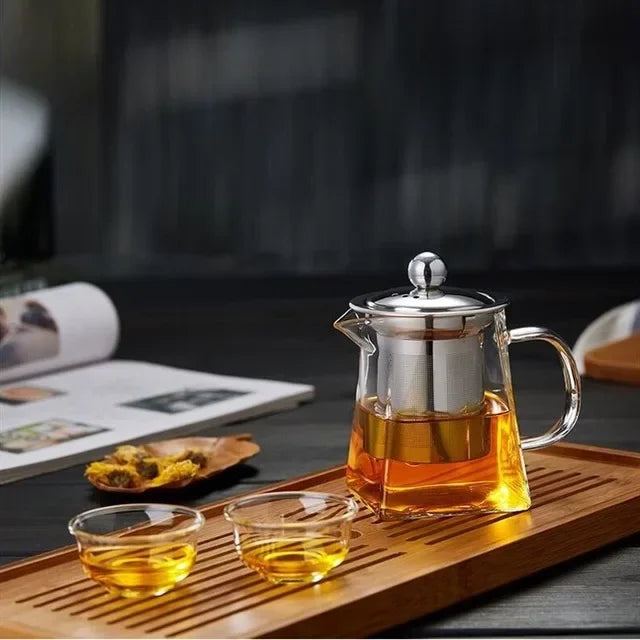 Heat Resistant Glass Teapot with Infuser