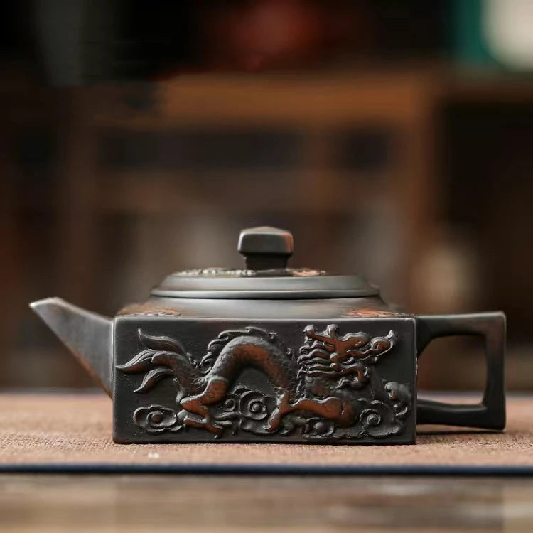 Vintage Purple Clay Teapot