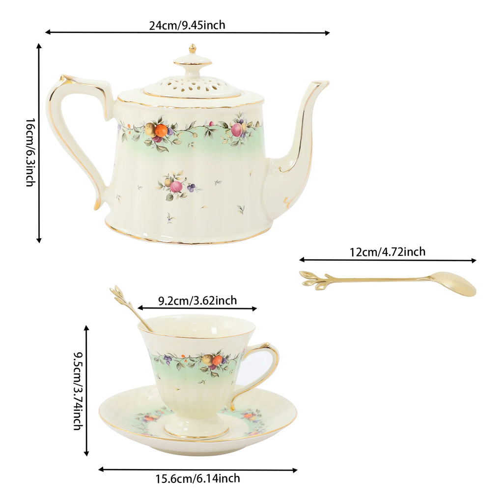 8-Piece Porcelain Tea Set