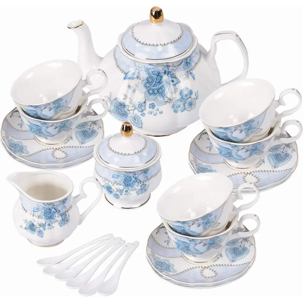 Blue Porcelain Tea Set