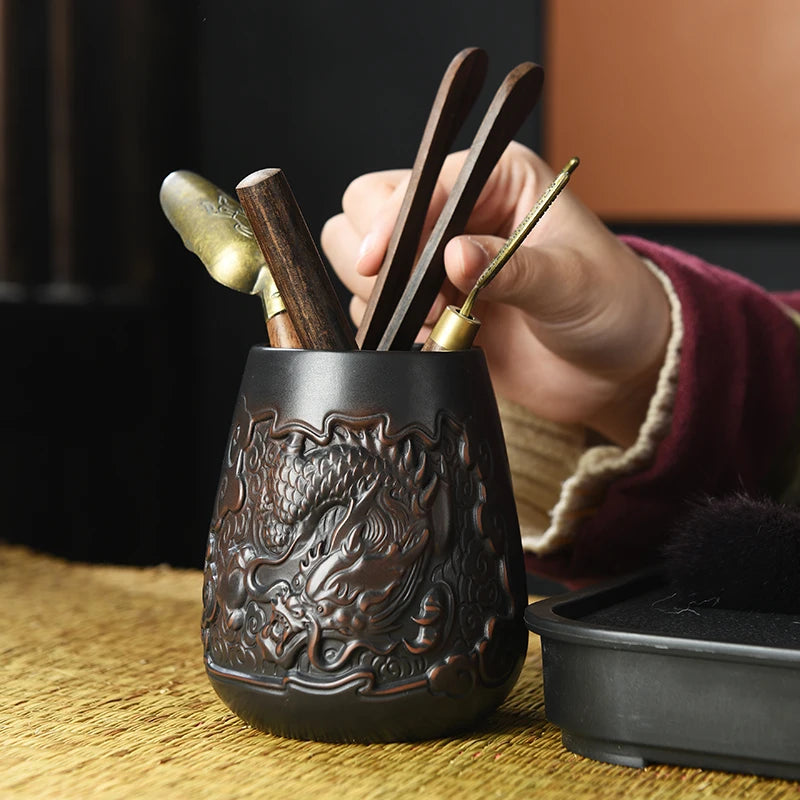 Handmade Purple Clay Teapot