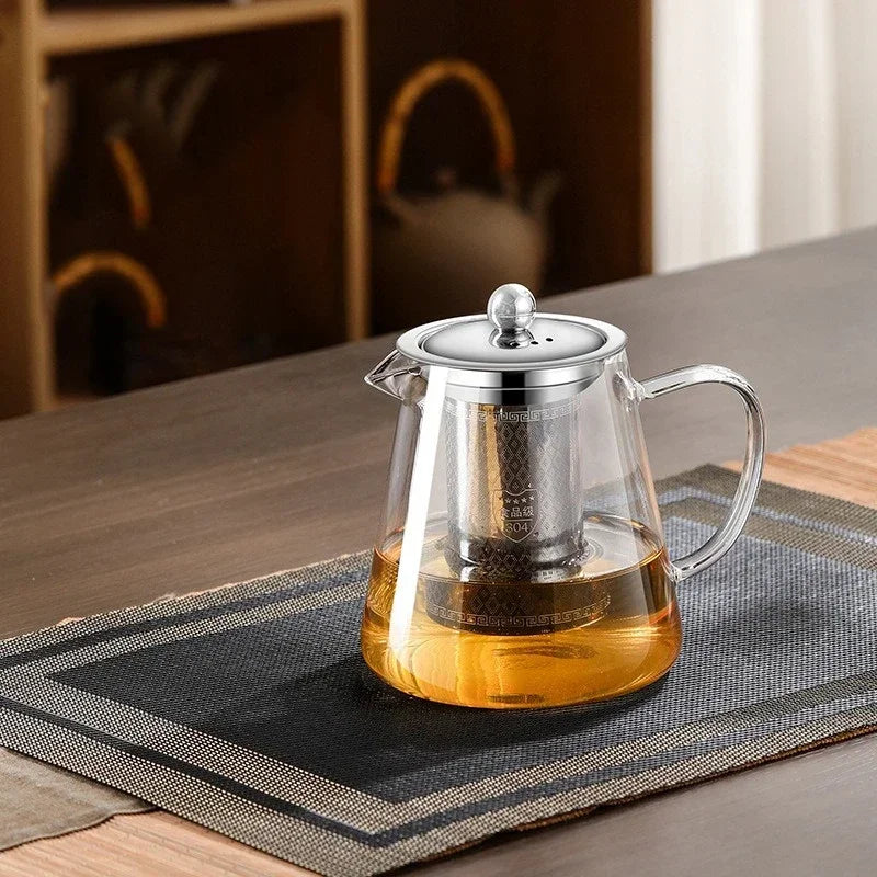 Glass Teapot with Stainless Steel Infuser
