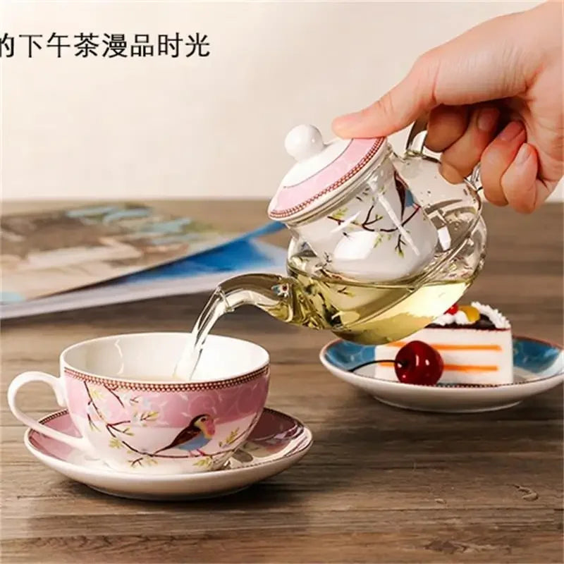 Glass Teapot with Porcelain Infuser