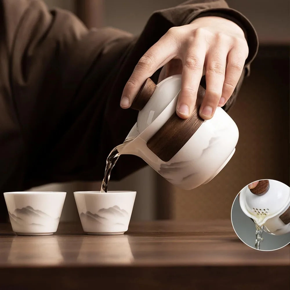 Portable Ceramic Tea Set