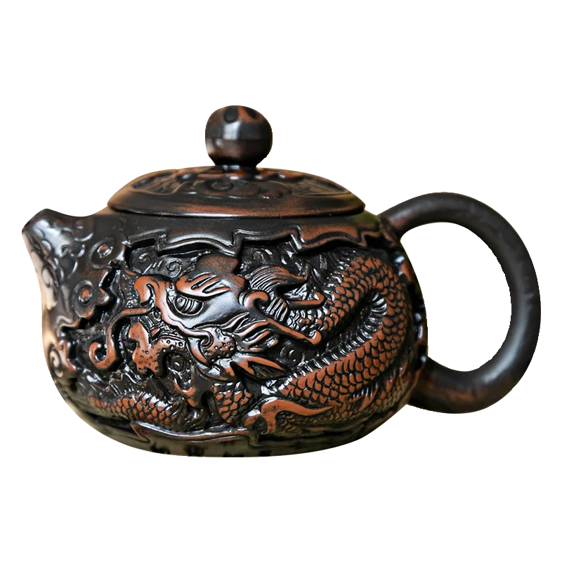 Vintage Purple Clay Teapot