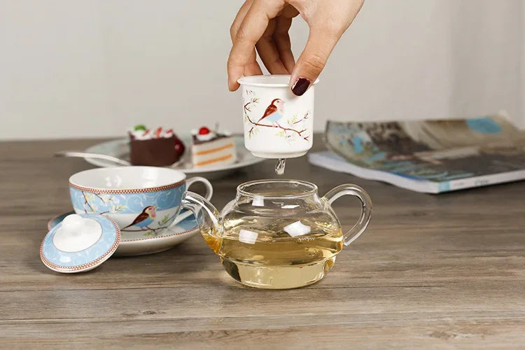 Glass Teapot with Porcelain Infuser