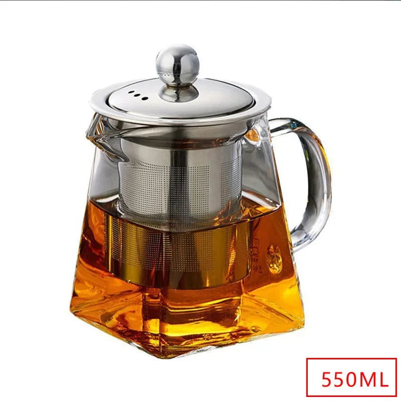Heat Resistant Glass Teapot with Infuser